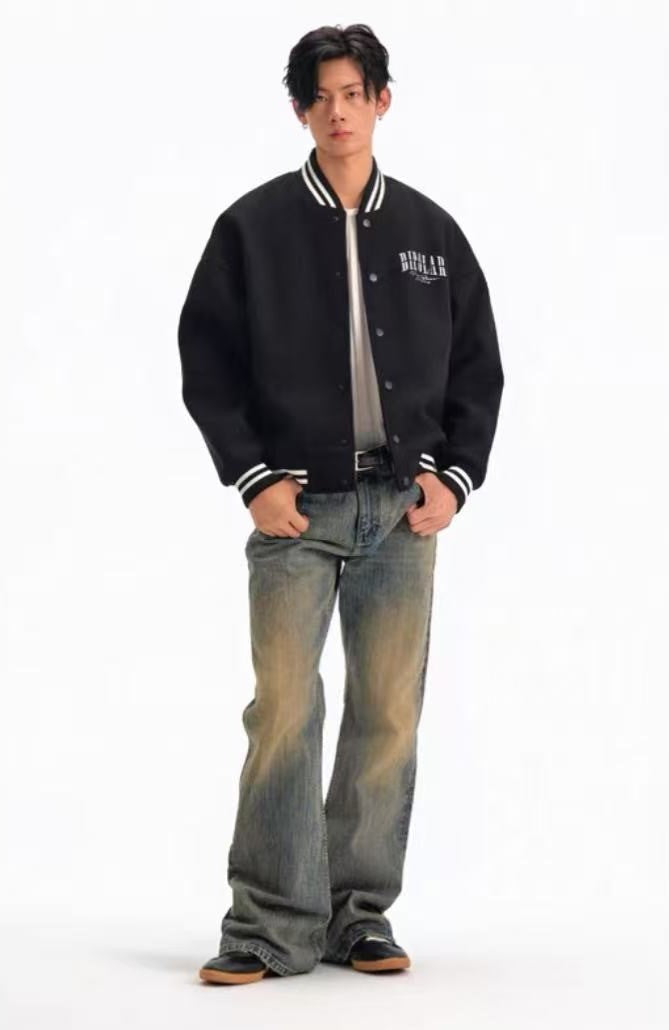 BIPOLAR  Basic Lettered Baseball Jersey