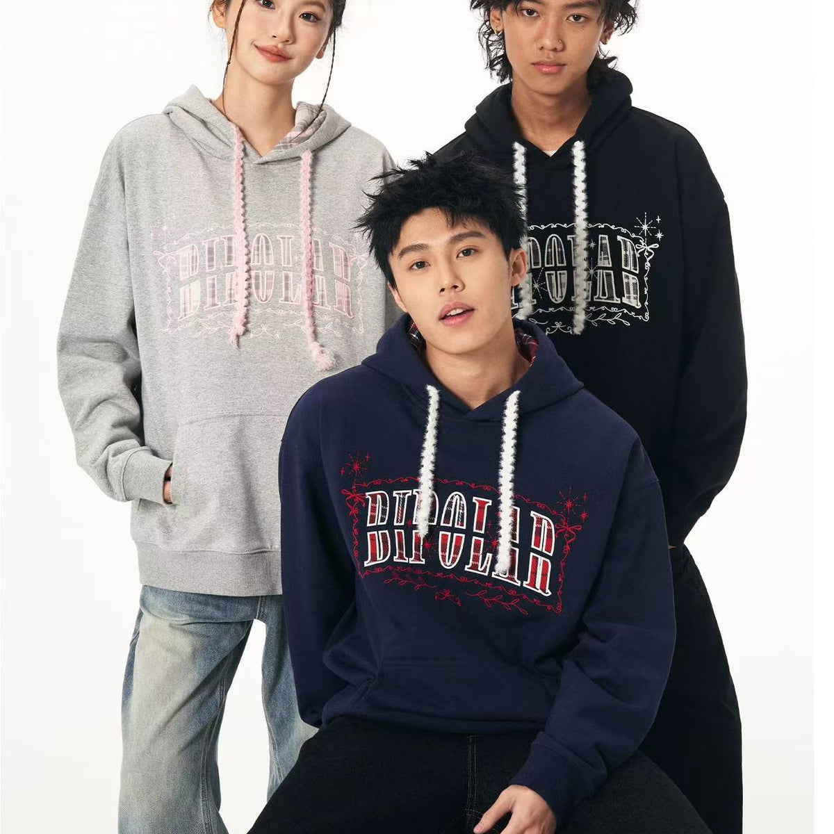 BIPOLAR Plaid Star Hoodie