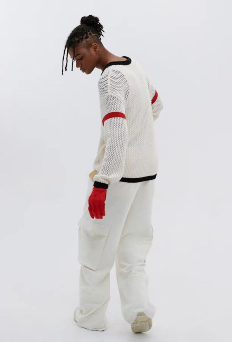 ATRY Retro V-neck Knitted Sweater