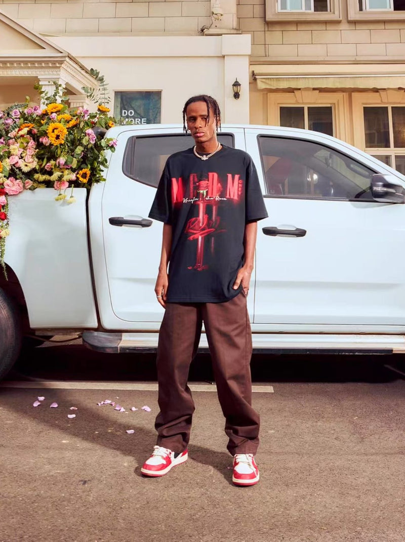 MEDM Hip Hop Rose Short Sleeve T-Shirt