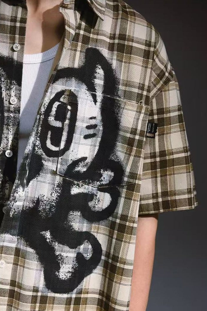 REMEDY Retro Skeleton Short-sleeved Shirt