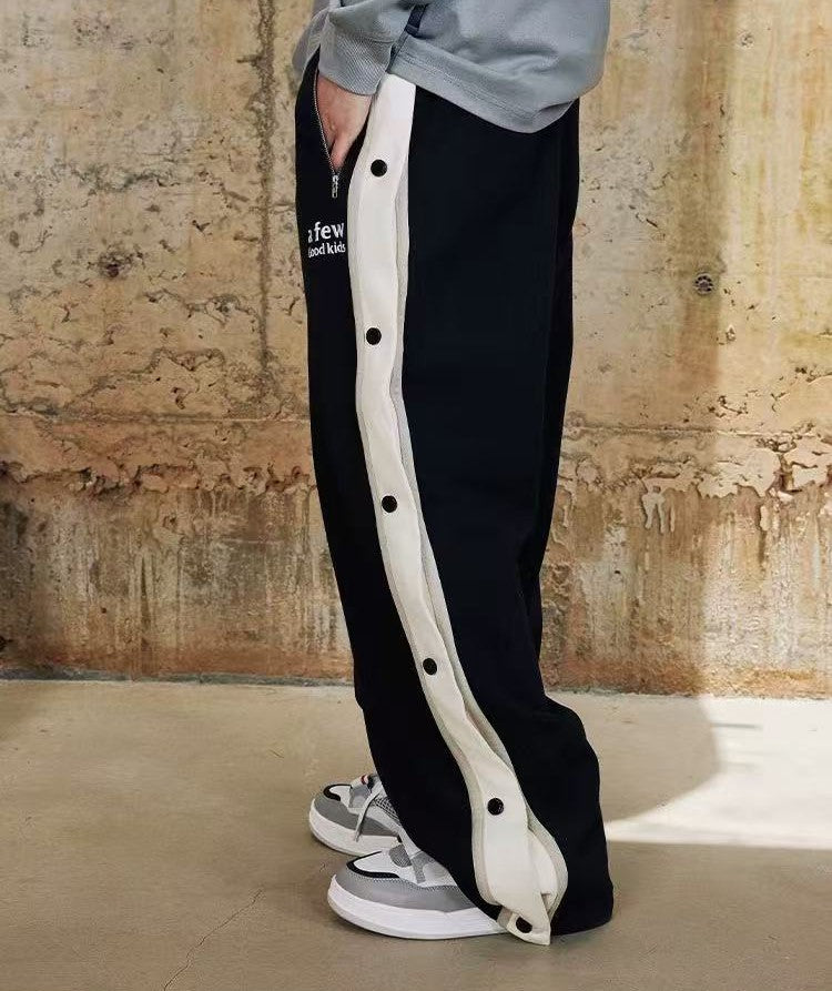 AFGK Basic Buttoned Basketball Casual Pants