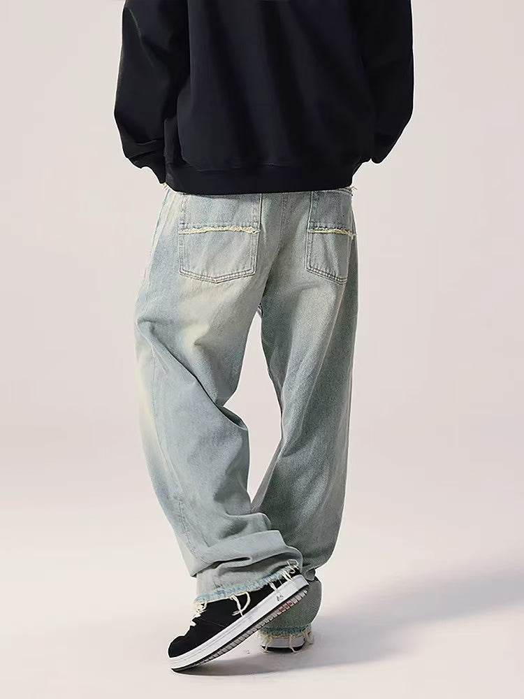 REMEDY Retro Washed Frayed Jeans