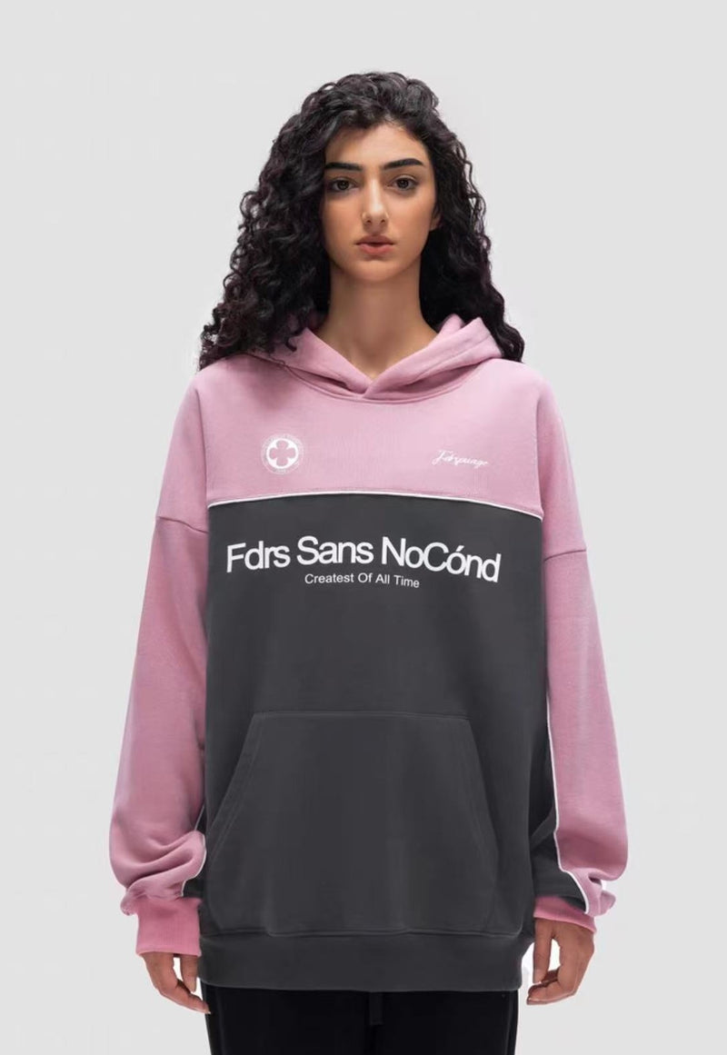 FDR Contrast Color Paneled Hoodie