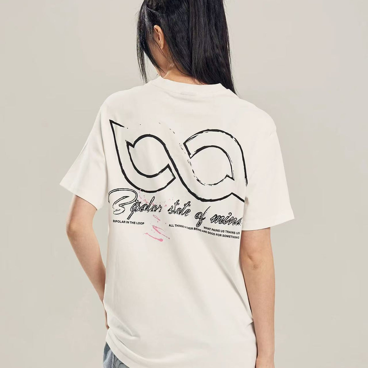 BIPOLAR Splashed Ink Short-sleeve T-shirt