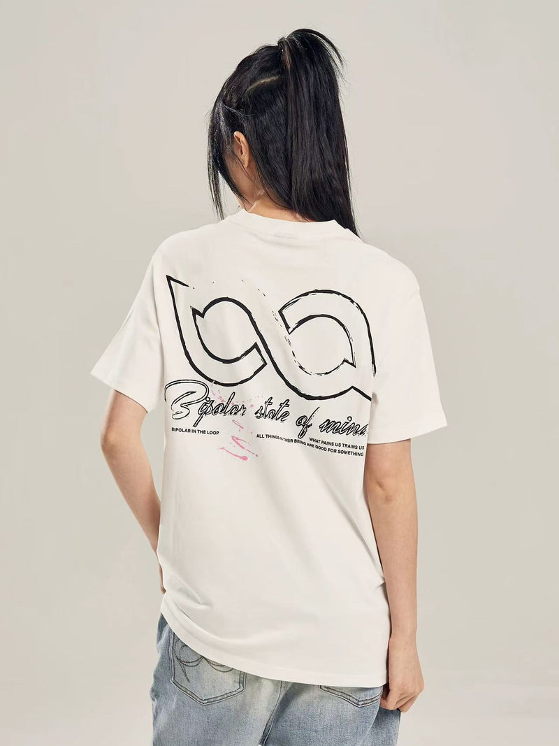 BIPOLAR Splashed Ink Short-sleeve T-shirt