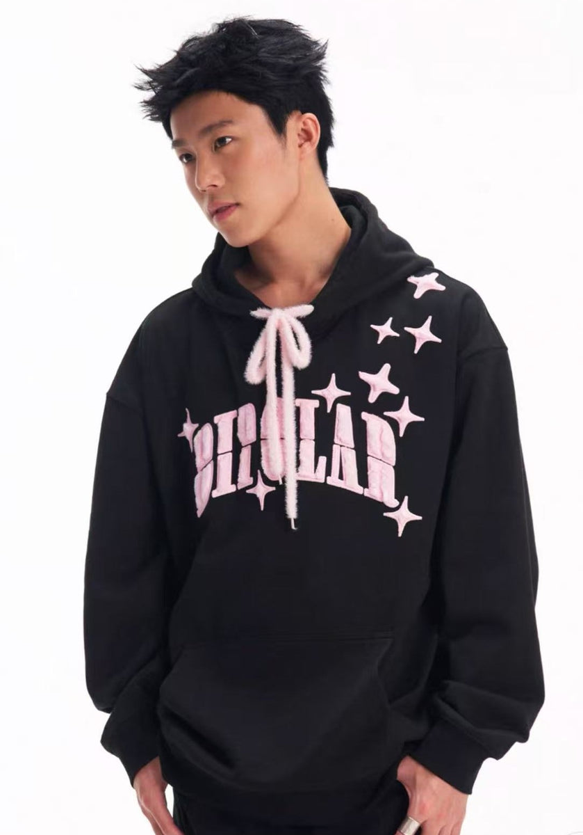 BIPOLAR Rabbit Mink Velvet Hyphenated Patch Hoodie