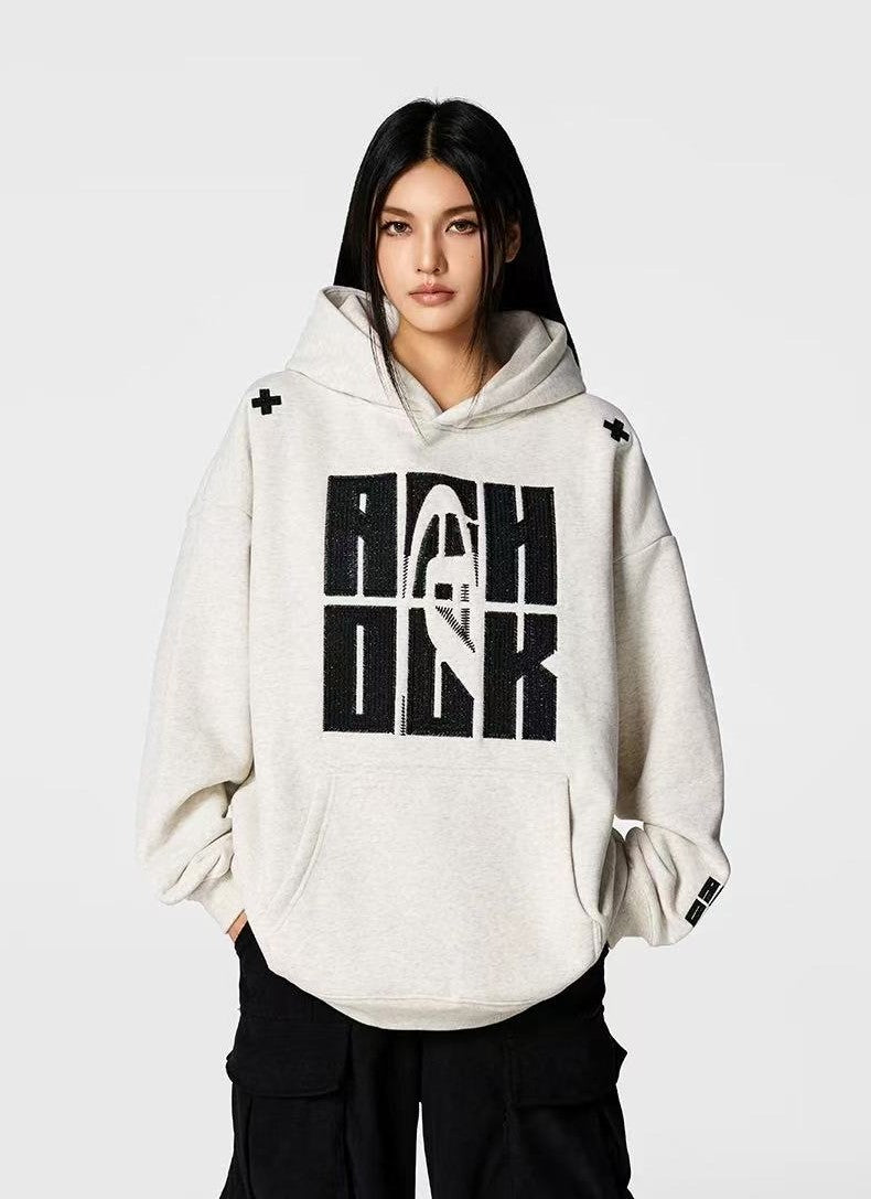 ACHOCK  Heavy Embroidery Logo Design Hoodie