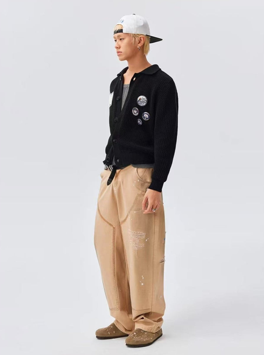 MEDM Badge Wool Cardigan