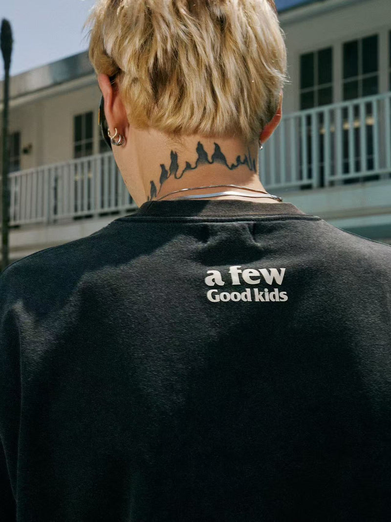 AFGK Washed Basic Short-sleeved T-shirt