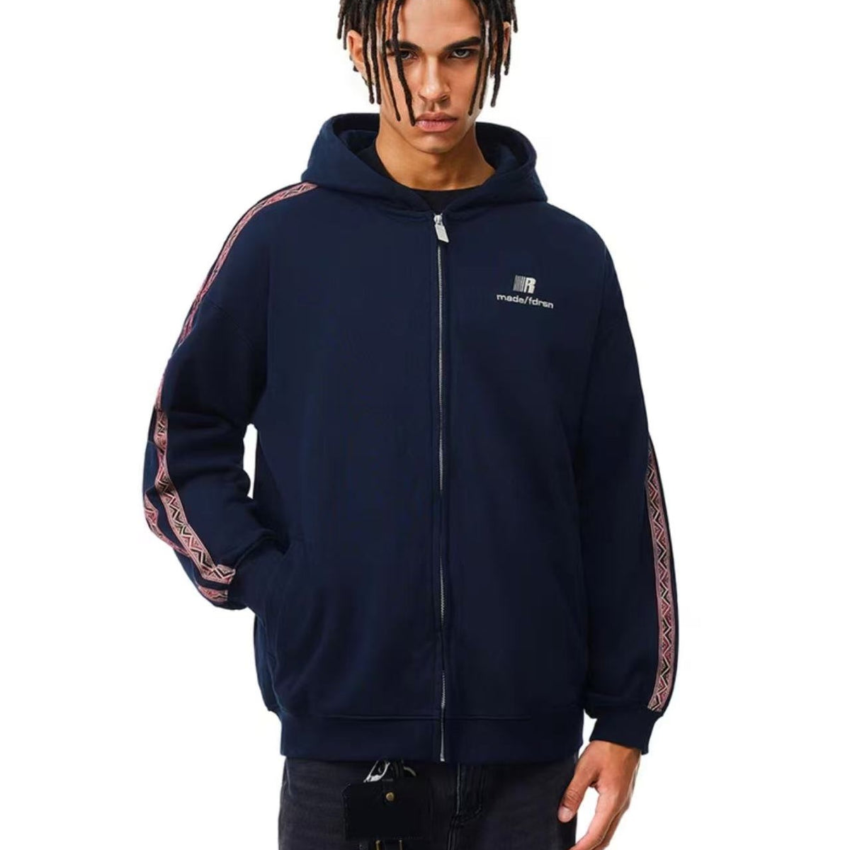 FDR Ethnic Style Web Zipper Hoodie