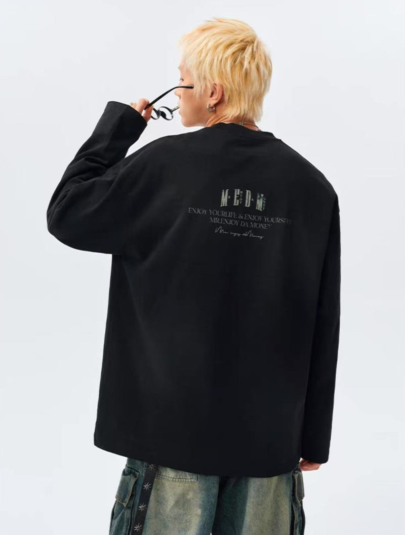 MEDM Spoof Oil Painting Long-sleeved T-shirt