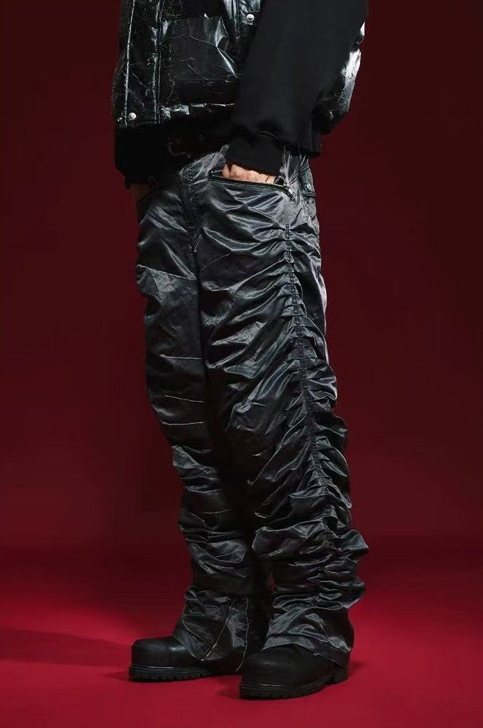 REMEDY Pleated Zipper Casual Trousers