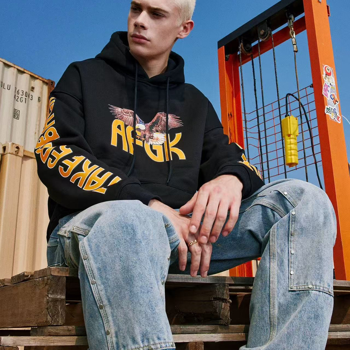 AFGK Eagle Printed Hoodie