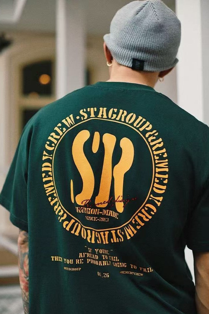 REMEDYxSTA Retro Logo Print Short-sleeve T-shirt