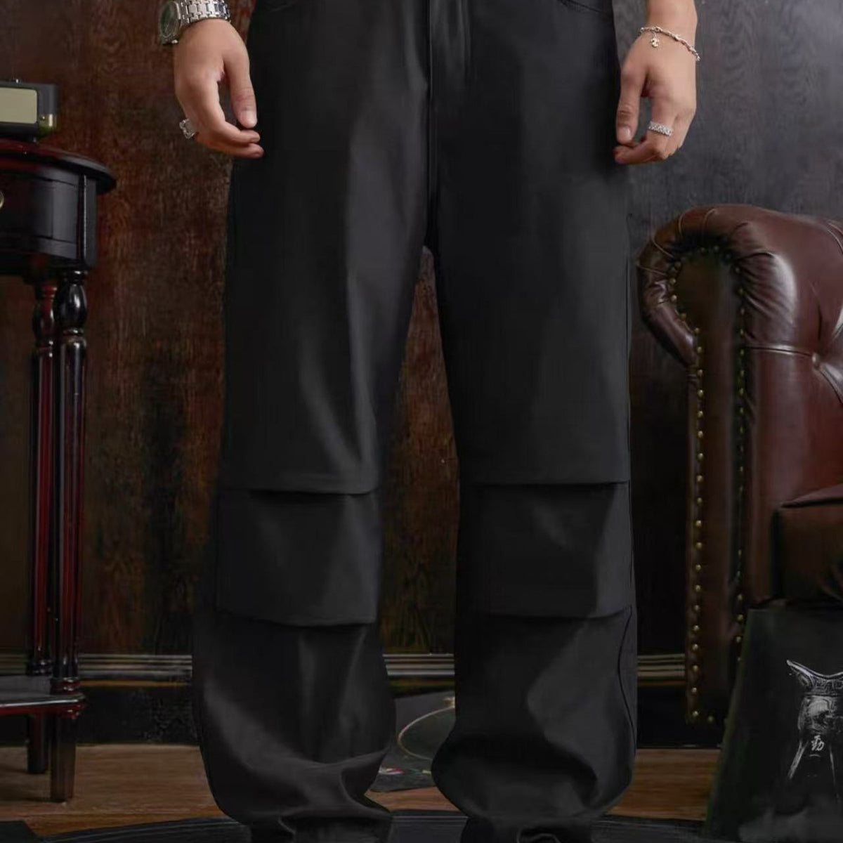 STK Vintage Double-Fold Woven Trousers