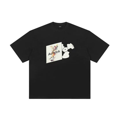 ACHOCK Fun Disc Print T-shirt