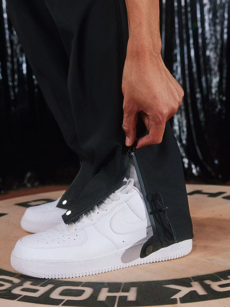 AFGK Letter Logo Full Zipper Pants