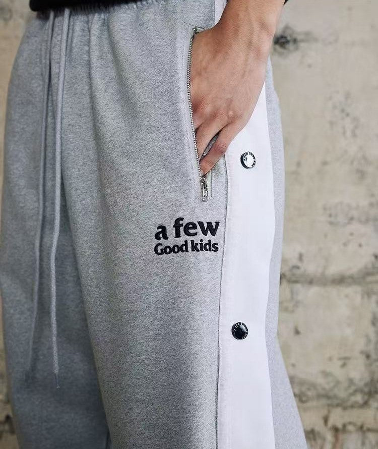 AFGK Basic Buttoned Basketball Casual Pants