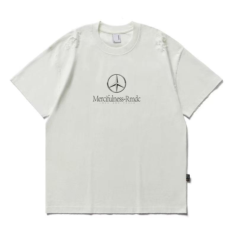 REMEDY Retro Distressed Short-sleeved T-shirt