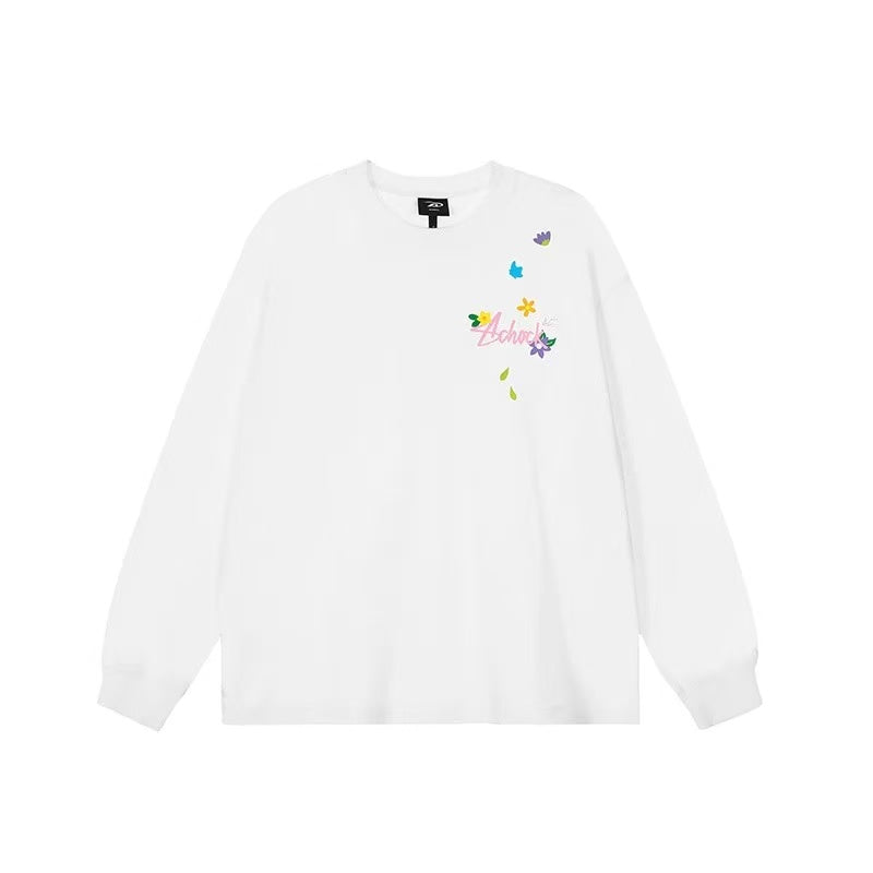 ACHOCK Small Flower Print Long-sleeve T-shirt