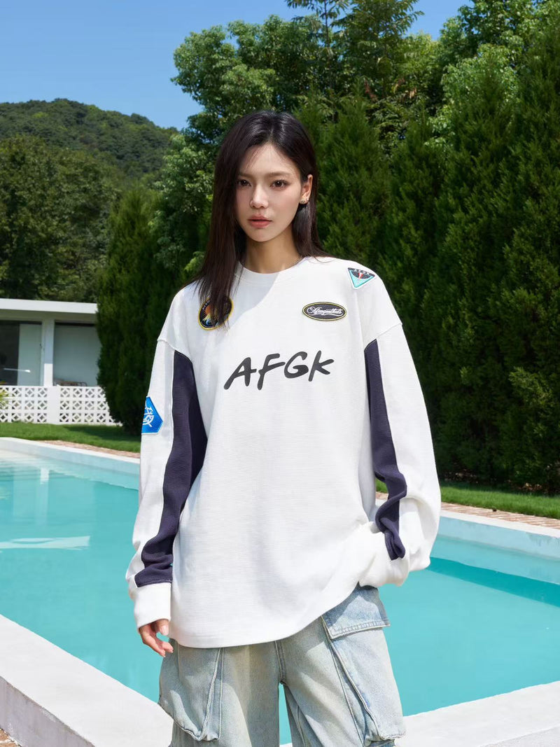 AFGK Badge Waffle Patch Long Sleeve Jersey