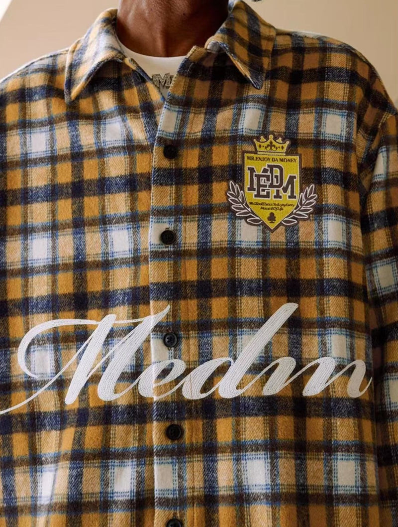 MEDM Plaid Long-sleeve T-Shirt