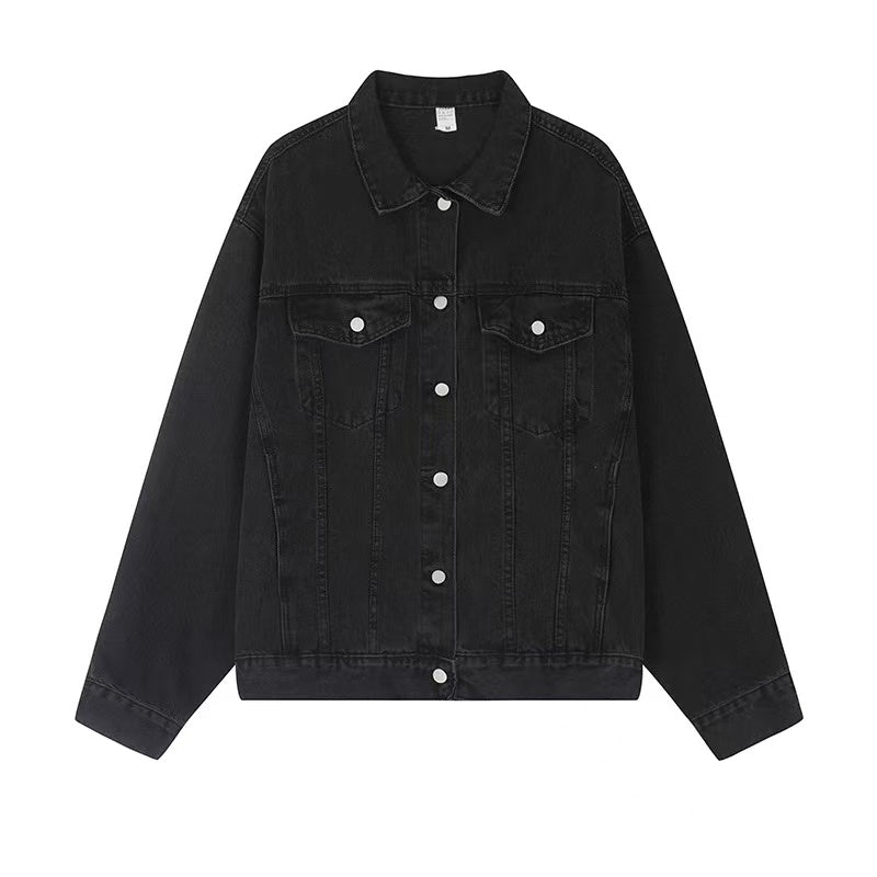 ACHOCK Simple Solid Color Denim Jacket