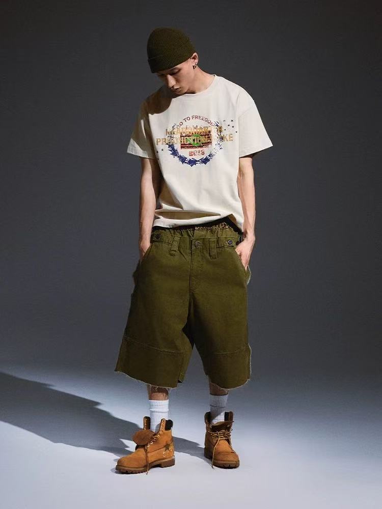 REMEDY Distressed Letter Print Short-sleeve T-shirt