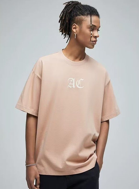 ACHOCK Multicolor Basic Logo Letter Print Short-sleeves T-shirts