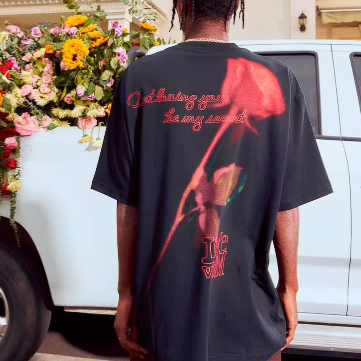 MEDM Hip Hop Rose Short Sleeve T-Shirt