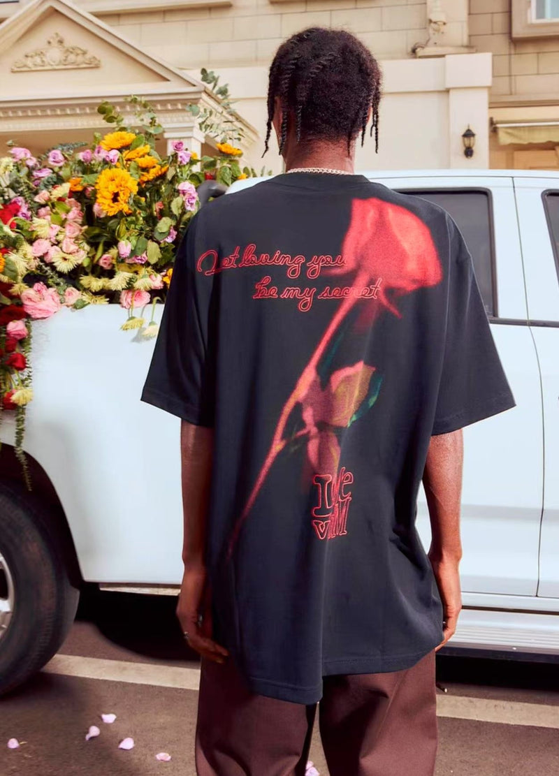 MEDM Hip Hop Rose Short Sleeve T-Shirt