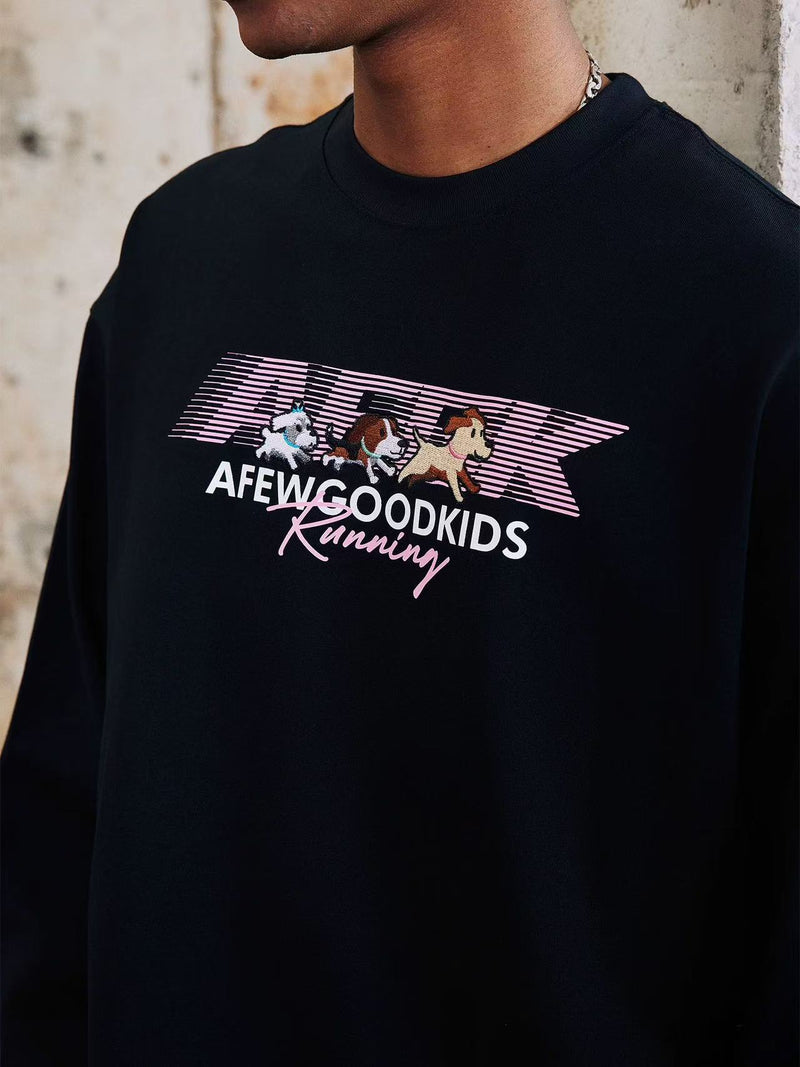 AFGK "Running Puppy" Long-sleeved T-shirt