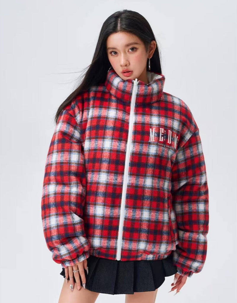 MEDM Plaid Double Sided Down Jacket
