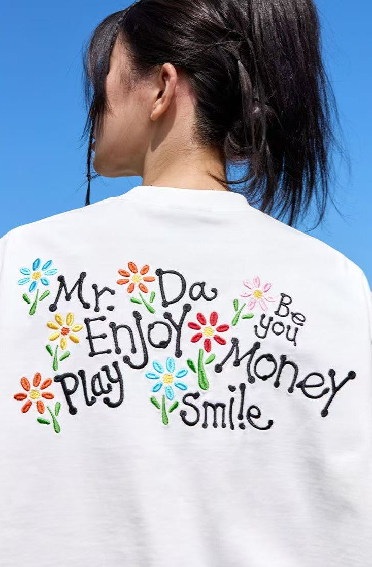 MEDM Scattered Flower Short-sleeved T-shirt