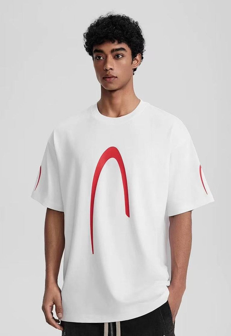 ACHOCK Street Wear Simple Basic Printed T-shirt