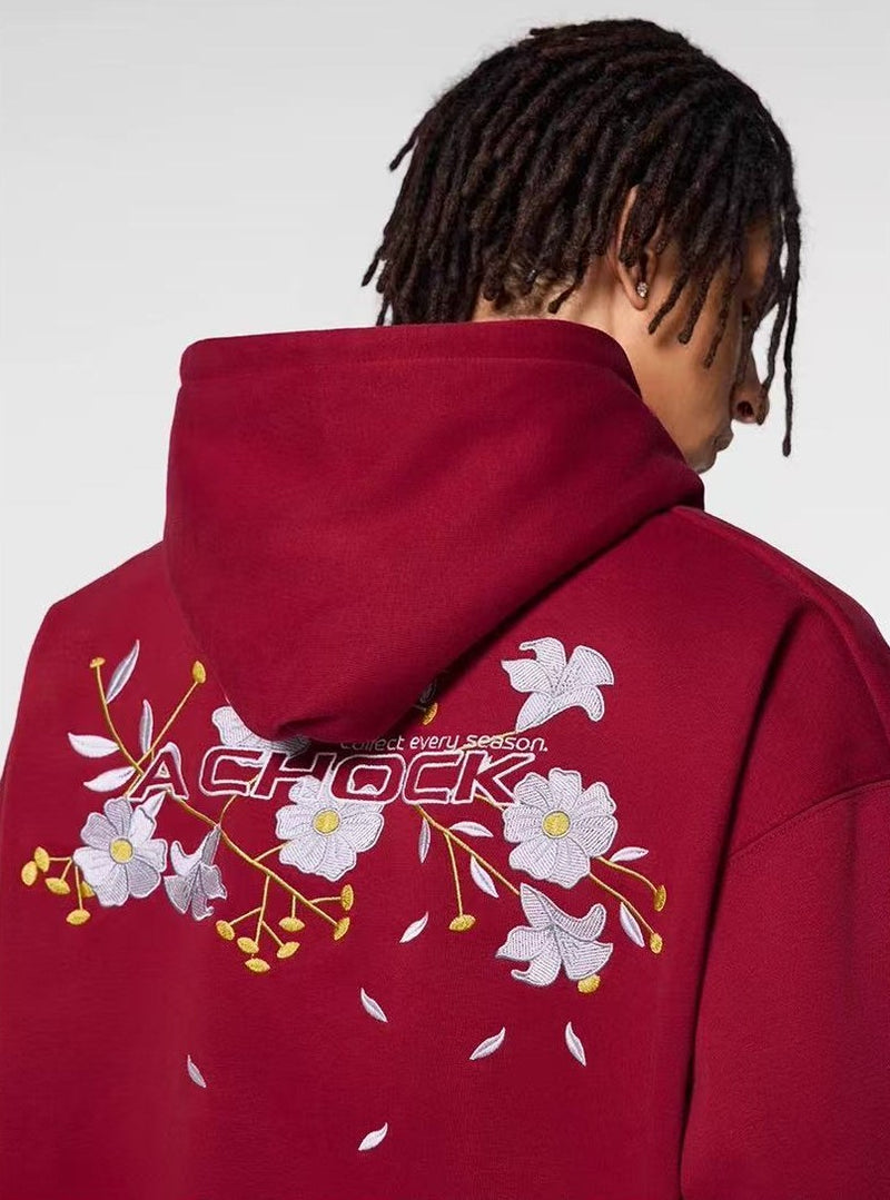 ACHOCK Retro Floral Hoodie