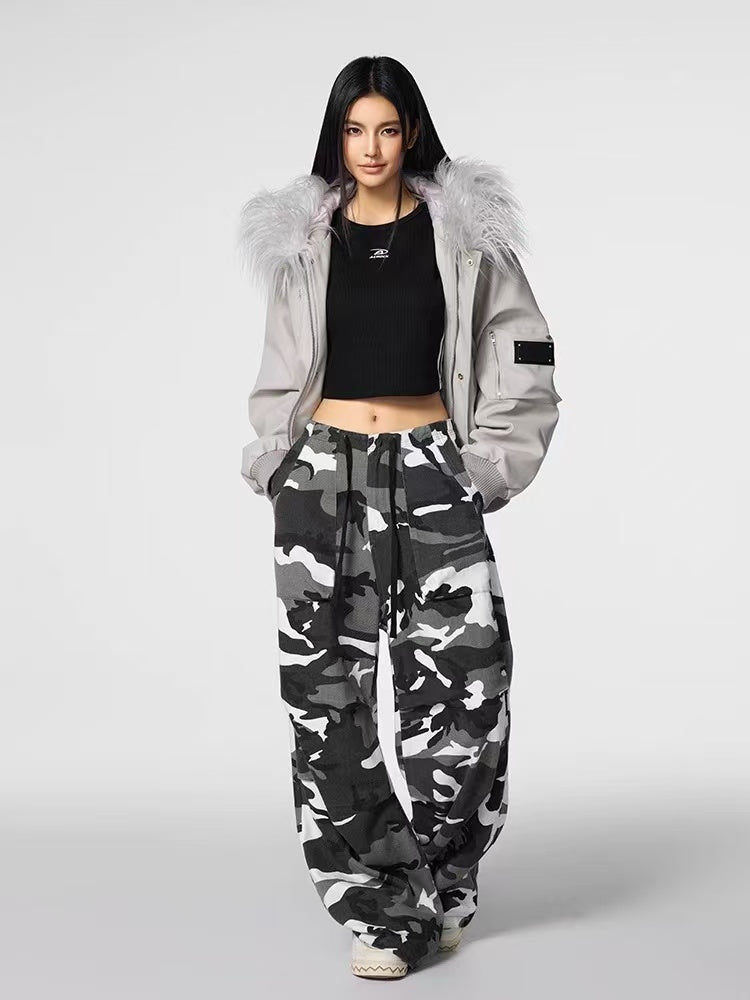ACHOCK High Street Camouflage Drawstring Trousers