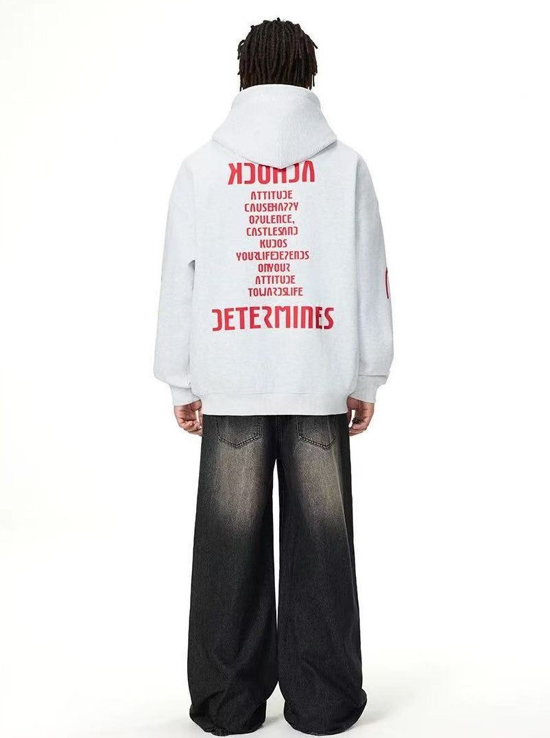 ACHOCK Hip Hop High Street Hooded Zipper Sweatshirt
