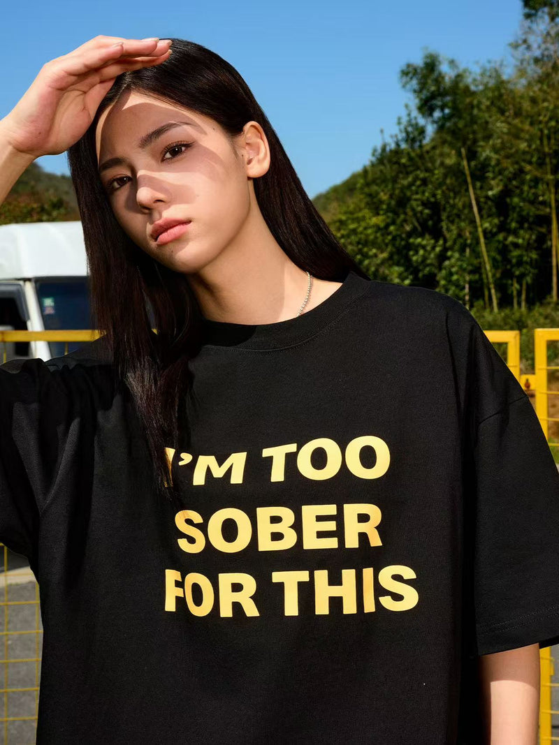 AFGK Slogan Ring LOGO Short-sleeved T-shirt