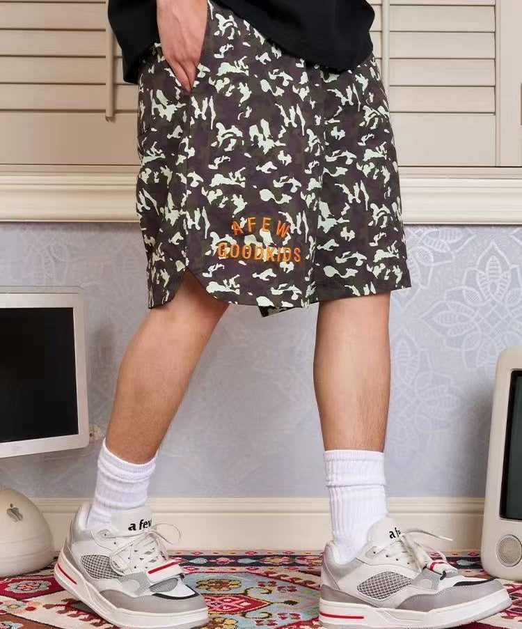 AFGK Street Military Green Camouflage Shorts