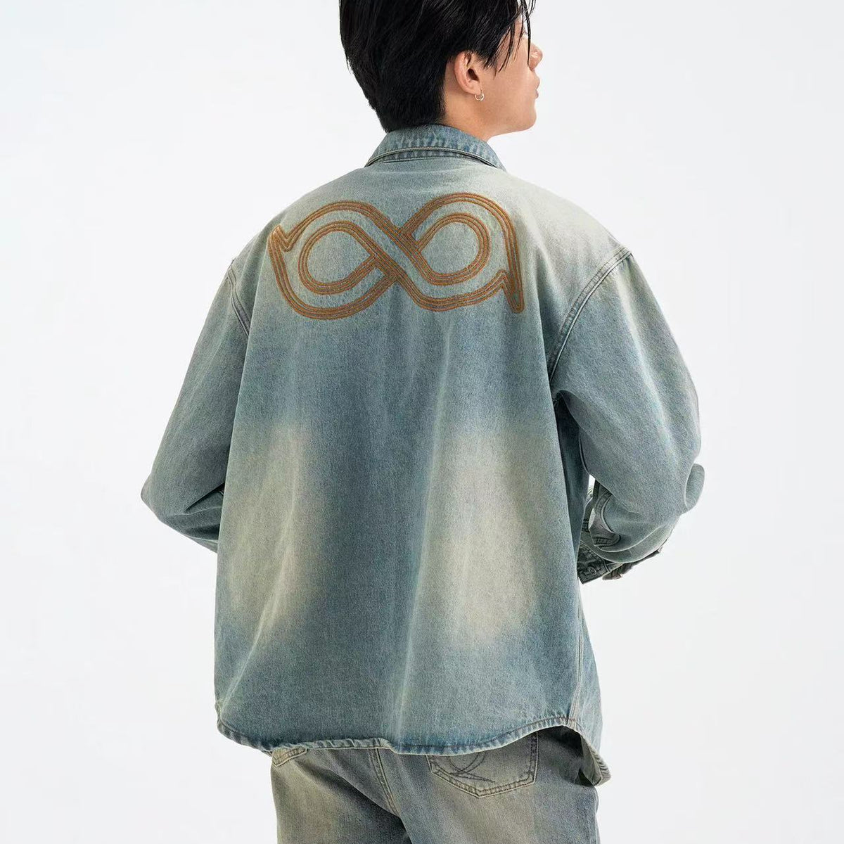 BIPOLAR Denim Embroidered Long-sleeve Jacket
