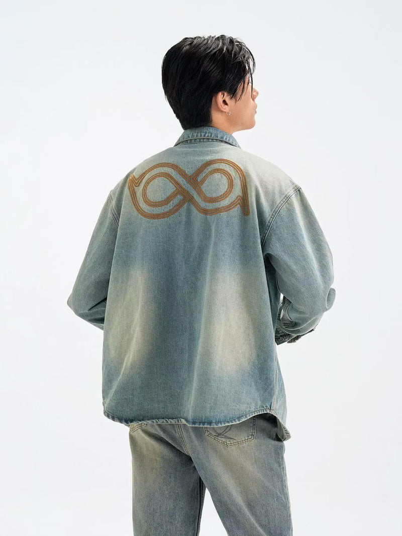 BIPOLAR Denim Embroidered Long-sleeve Jacket