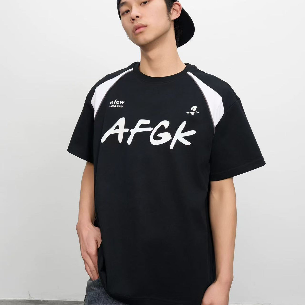 AFGK Mesh Panel Short-sleeved T-shirt