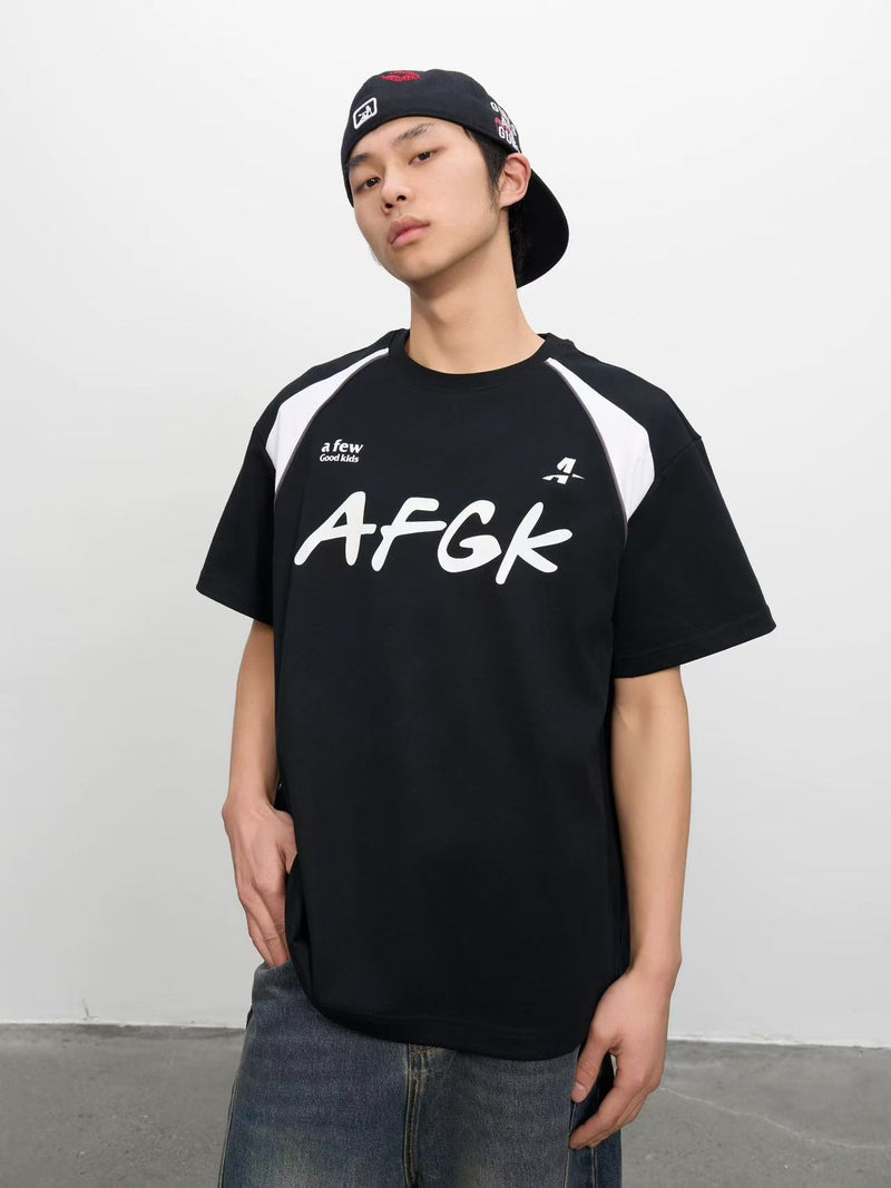 AFGK Mesh Panel Short-sleeved T-shirt