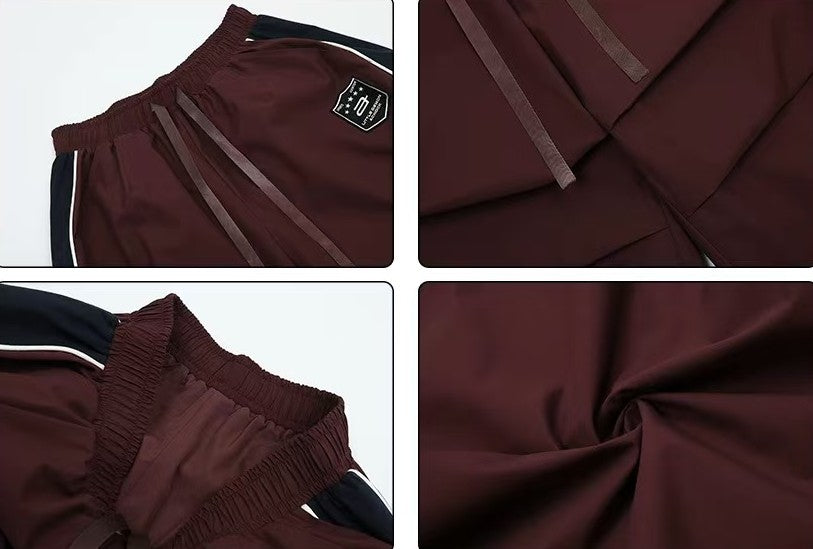ACHOCK Retro Vintage Side Stripe Outdoor Cargo Paratrooper Pants