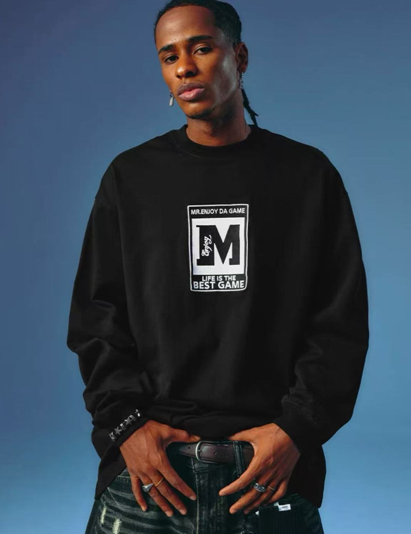 MEDMxPlayStation Basic M logo long-sleeved T-shirt