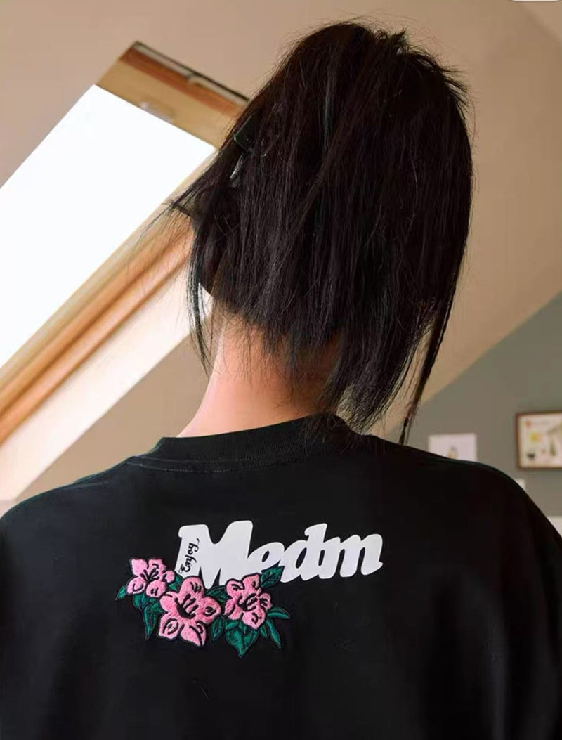 MEDM Embroidered Printed Short-sleeved T-shirt