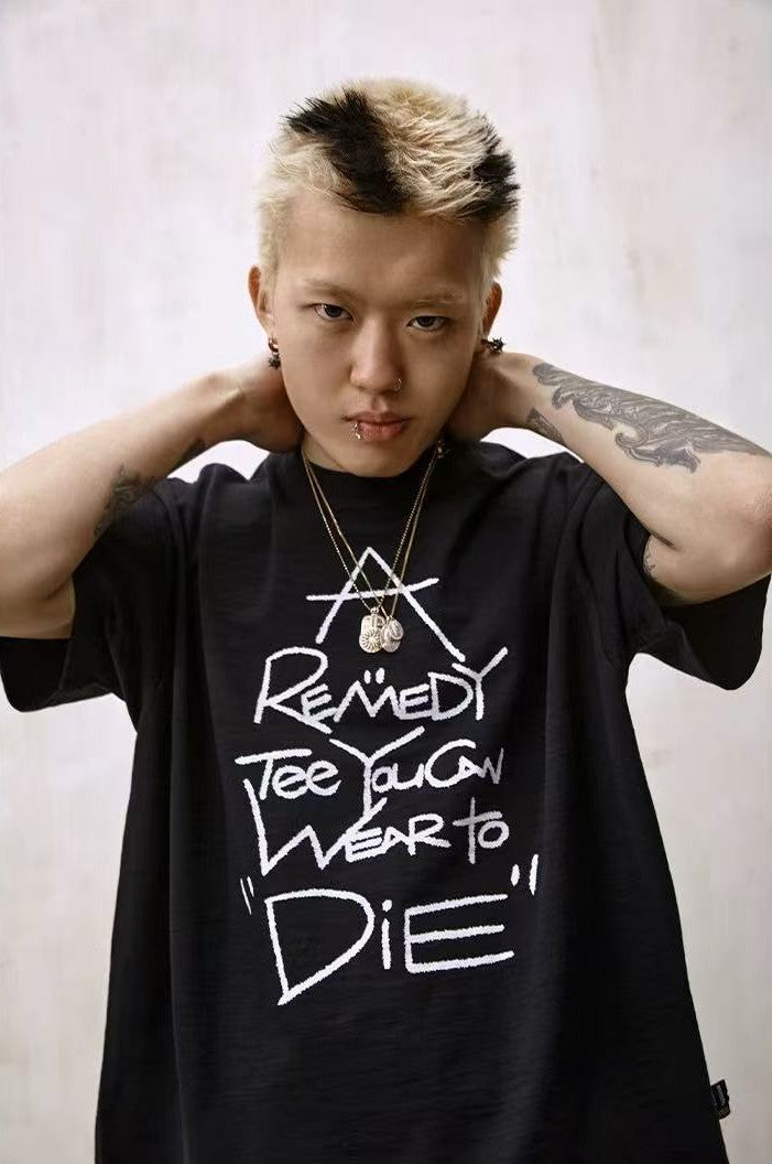 REMEDY Bamboo Lettering Short-sleeve T-Shirt