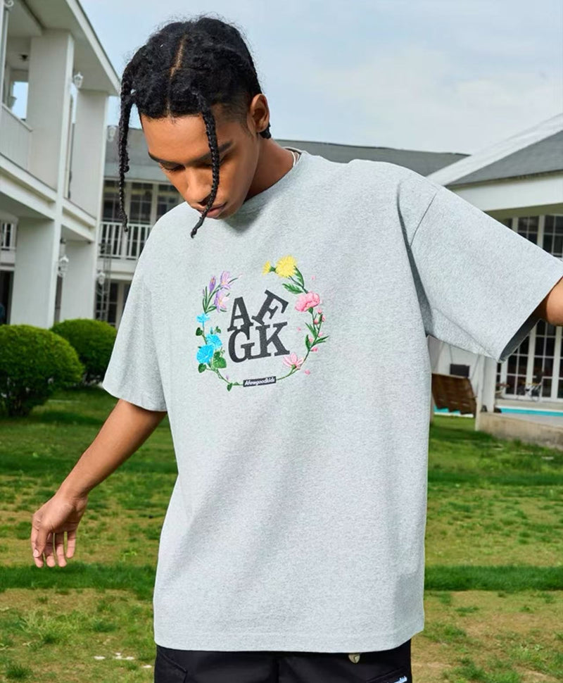 AFGK "Cloris' Garland" Embroidered Floral T-shirt